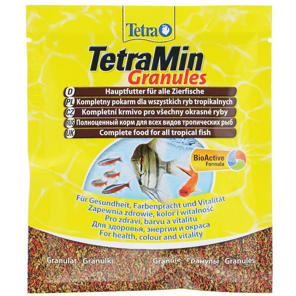 Корм для всех видов тропических рыб TETRA Min Granules основной, гранулы, 15 г