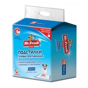 Пеленки для животных MR.FRESH Expert Regul для ежедневного использования, 90*60, 1 шт
