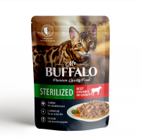 Mr.Buffalo пауч д/кошек STERILIZET 85г говядина в соусе