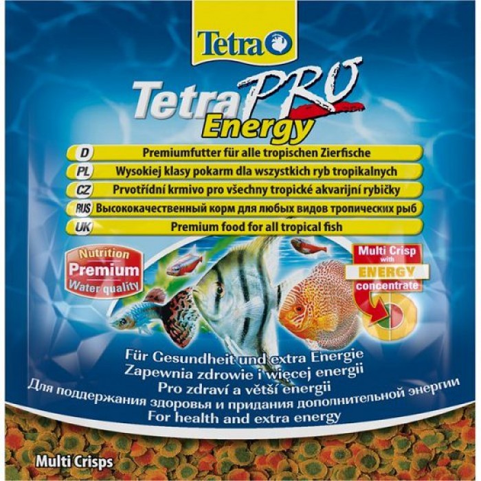 Корм для рыб TETRA Pro Energy с жирами Омега-3, основной, чипсы, 12 г