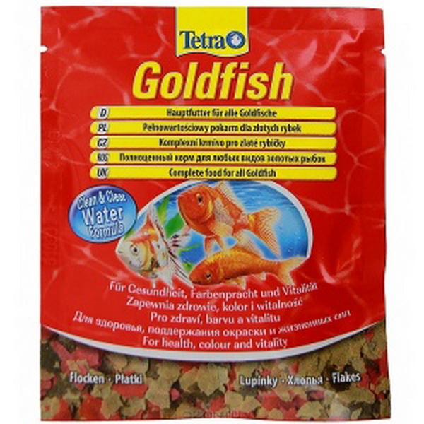 Корм для золотых рыб TETRA Goldfish, основной, хлопья, 12 г
