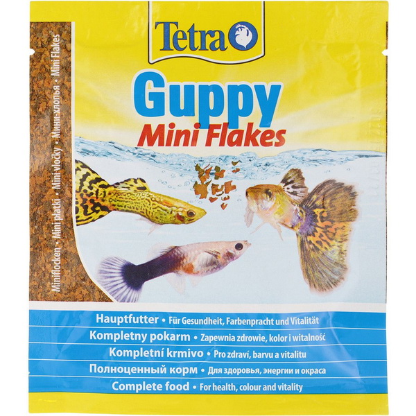 Корм для гуппи и других живородящих рыб TETRA Guppy, хлопья, 12 г