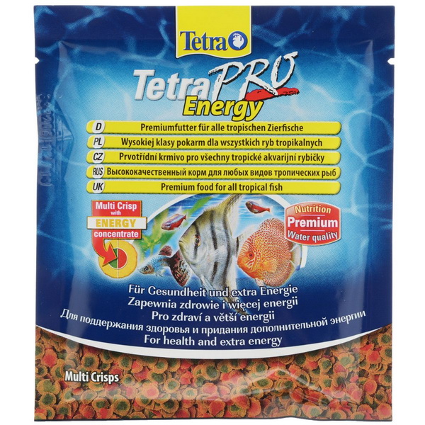 Корм для рыб TETRA Pro Energy с жирами Омега-3, основной, чипсы, 12 г