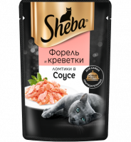 Sheba Ломтики в соусе с форелью и креветками, 75г