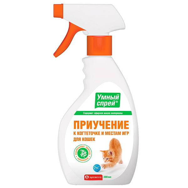 Спрей для кошек УМНЫЙ СПРЕЙ приучение к когтеточке и местам для игр