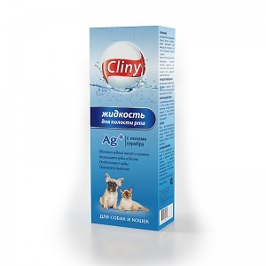 Жидкость для полости рта CLINY животным с ионами серебра, 100 мл