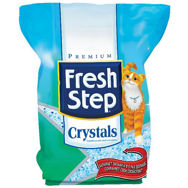 Наполнитель для кошачьего туалета FRESH STEP Crystals силикагелевый, 3.62 кг