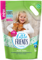 Наполнитель для кошачьего туалета Little Friends Aloe Vera силикагель, 5 л