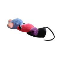 Игрушка д/кошек Мышь 6 см мех/иск.кожа