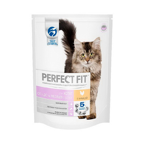 Сухой корм для котят PERFECT FIT KITTEN, курица, 650 г