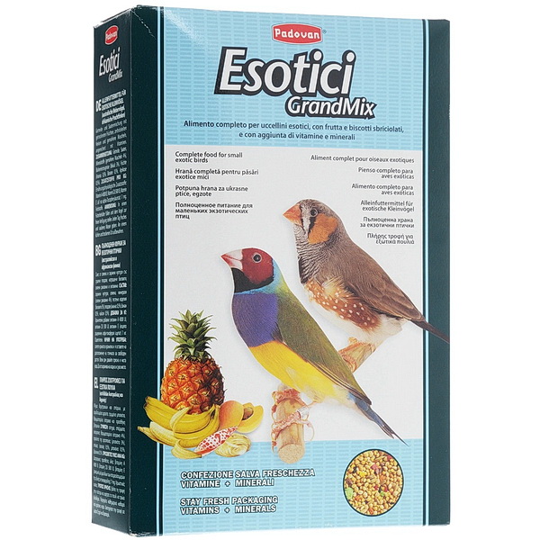 Корм для экзотических птиц PADOVAN Esotiki Grandmix основной, 400 г