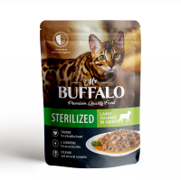 Mr.Buffalo пауч д/кошек STERILIZET 85г ягненок в соусе
