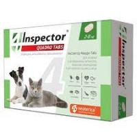 Inspector Quadro таблетки от внешних и внутренних паразитов, для кошек и собак, 2-8 кг 1 уп