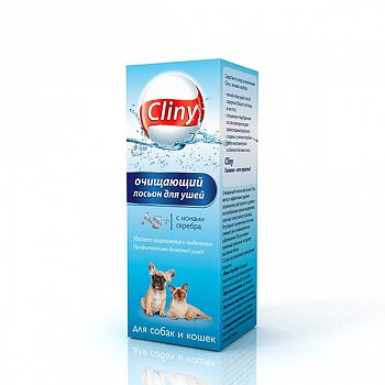 Лосьон очищающий для ушей CLINY животным, с ионами серебра, 50 мл