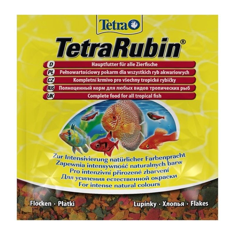 Корм для рыб TETRA Rubin для усиления естественного окраса, хлопья, 12 г
