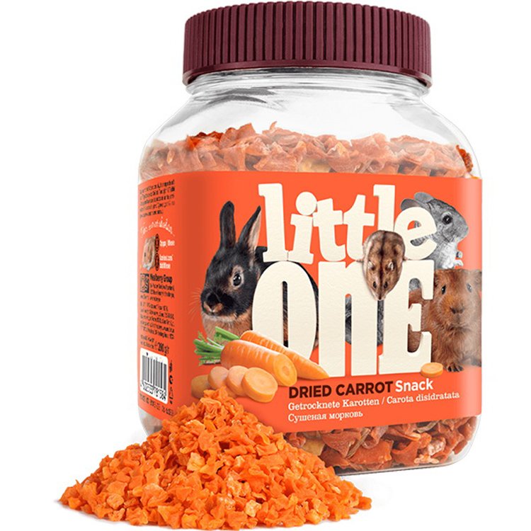 Лакомство для грызунов LITTLE ONE Сушеная морковь, 200 г