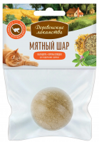 Деревенские лакомства Игрушка д/кош. Шар мятный Календула + корень солодки, 22г