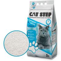 Наполнитель для кошачьего туалета CAT STEP Compact White Original, минеральный, комк., 5 л