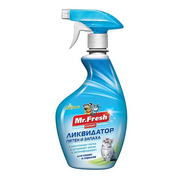 Ликвидатор пятен и запаха кошек MR FRESH Эксперт 3в1, 500 мл