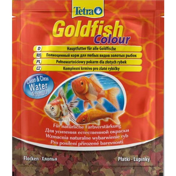 Корм для золотых рыб TETRA Goldfish Color для усиления окраса, хлопья, 12 г