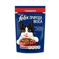 Влажный корм для кошек FELIX Природа вкуса, говядина, 75 г