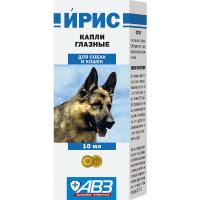 Капли глазные для животных ИРИС с пипеткой, 10 мл