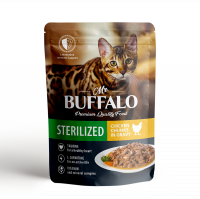 Mr.Buffalo пауч д/кошек STERILIZET 85г цыпленок в соусе